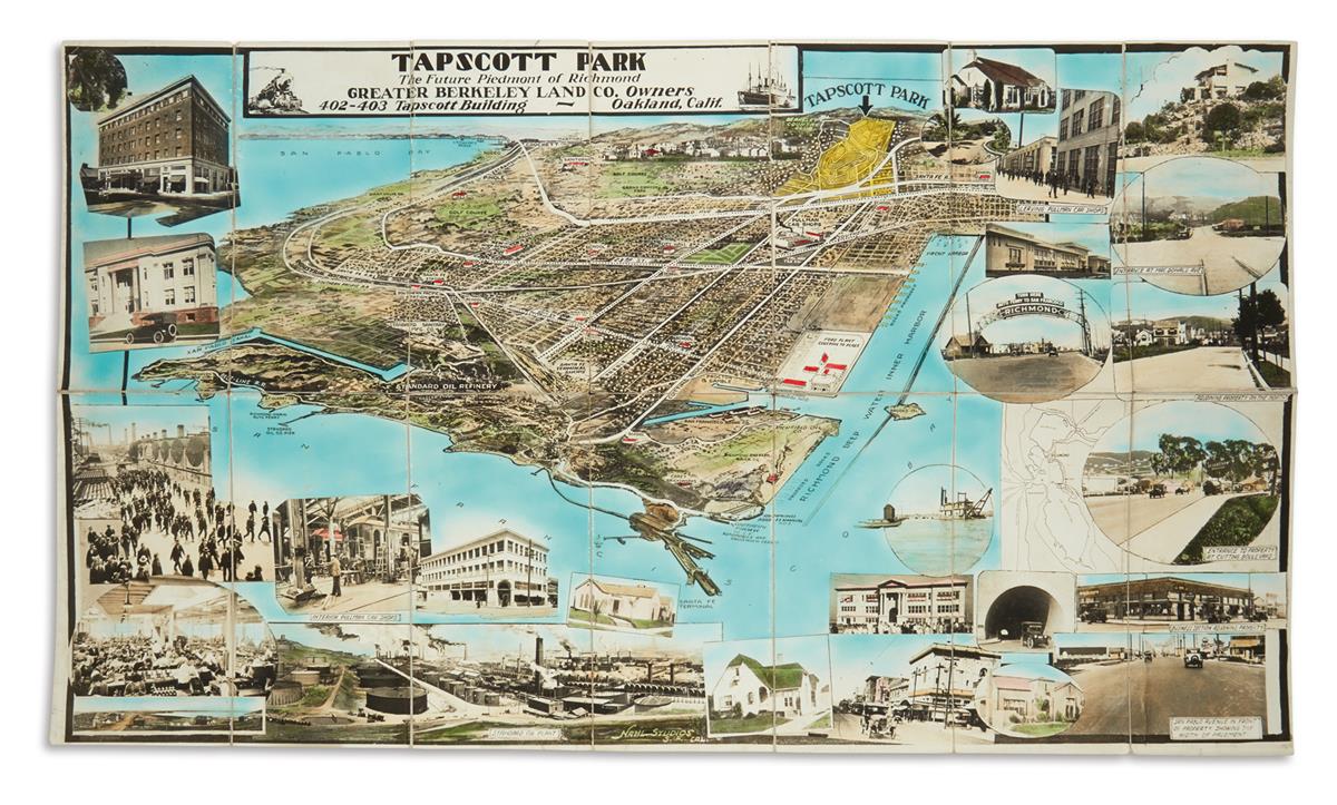 (CALIFORNIA -- BAY AREA.) Greater Berkeley Land Co. Tapscott Park, the Future Piedmont of Richmond.